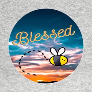 Blessed Bee with an Amazing Sunset T-Shirt